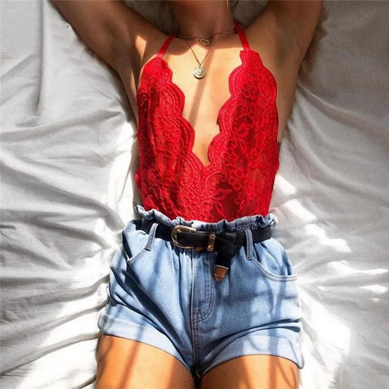 Chic Backless Bodysuit for Women
