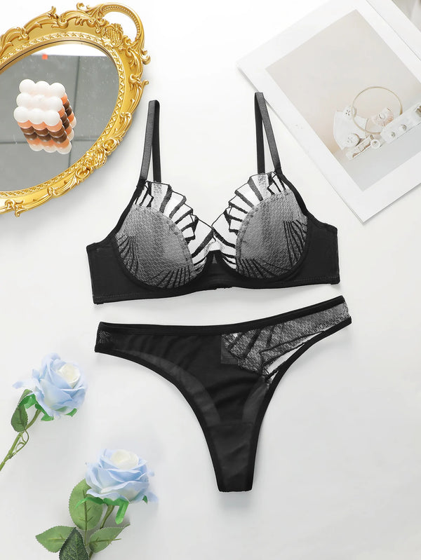 Elegant Mesh Lingerie Set